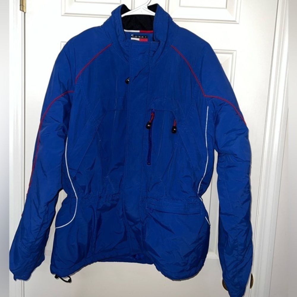 Tommy Hilfiger Men’s retro design Nylon Jacket royal blue, size XL